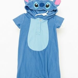 Blue Character Hooded Kids Bodysuit
